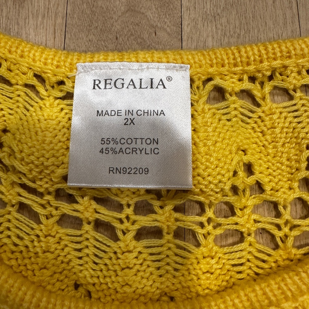 Regalia Yellow Ruffled Cropped Blouse - Picture 4 of 6